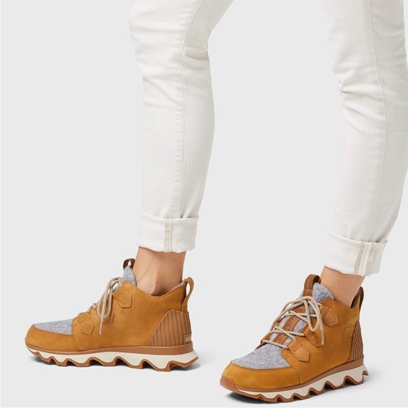 $169 SOREL Kinetic Caribou Snow winter tan gray Boot Sz 10 - Picture 5 of 15